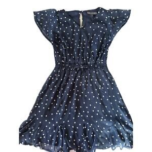 Trixie Girl Navy Blue Polka Dot Dress Dress size 10